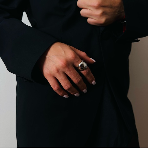 New Silver Chunky Ring Exaggerated Boho - Picture 4 of 8